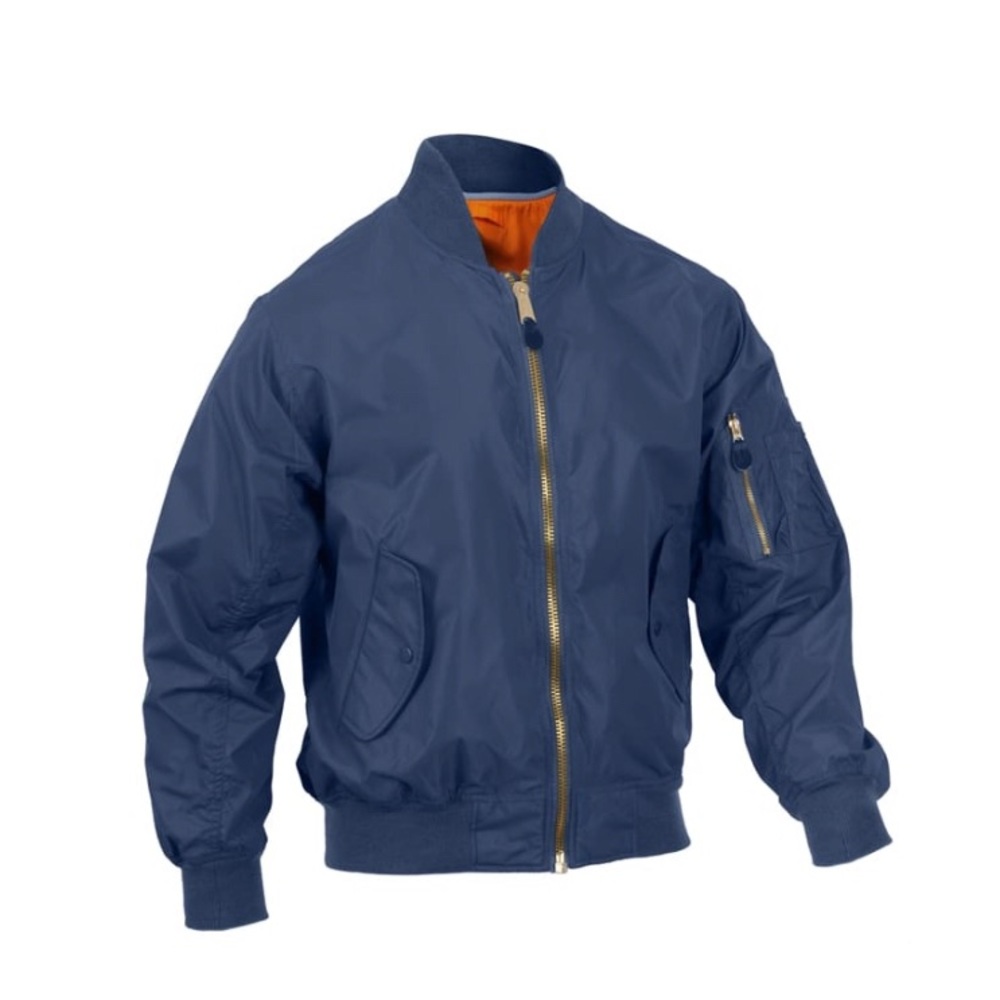 Rothco Men's Lightweight MA-1 Flight Jacket
Navy Blue, 2XL